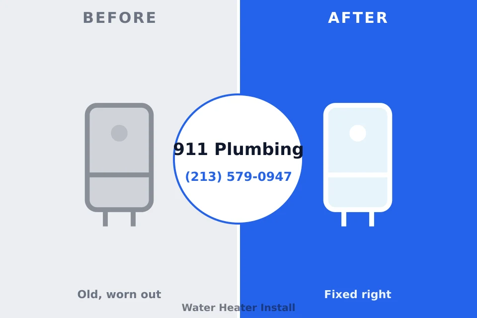 Before and after: plumbing repair Meadowdale, WA